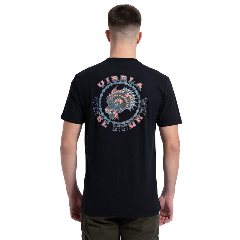 Camiseta Manga Curta Preta Vissla Tube Hounds