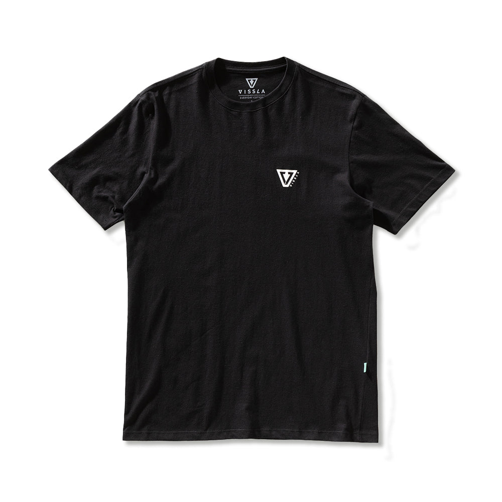 Camiseta Vissla Established Preta Manga Curta
