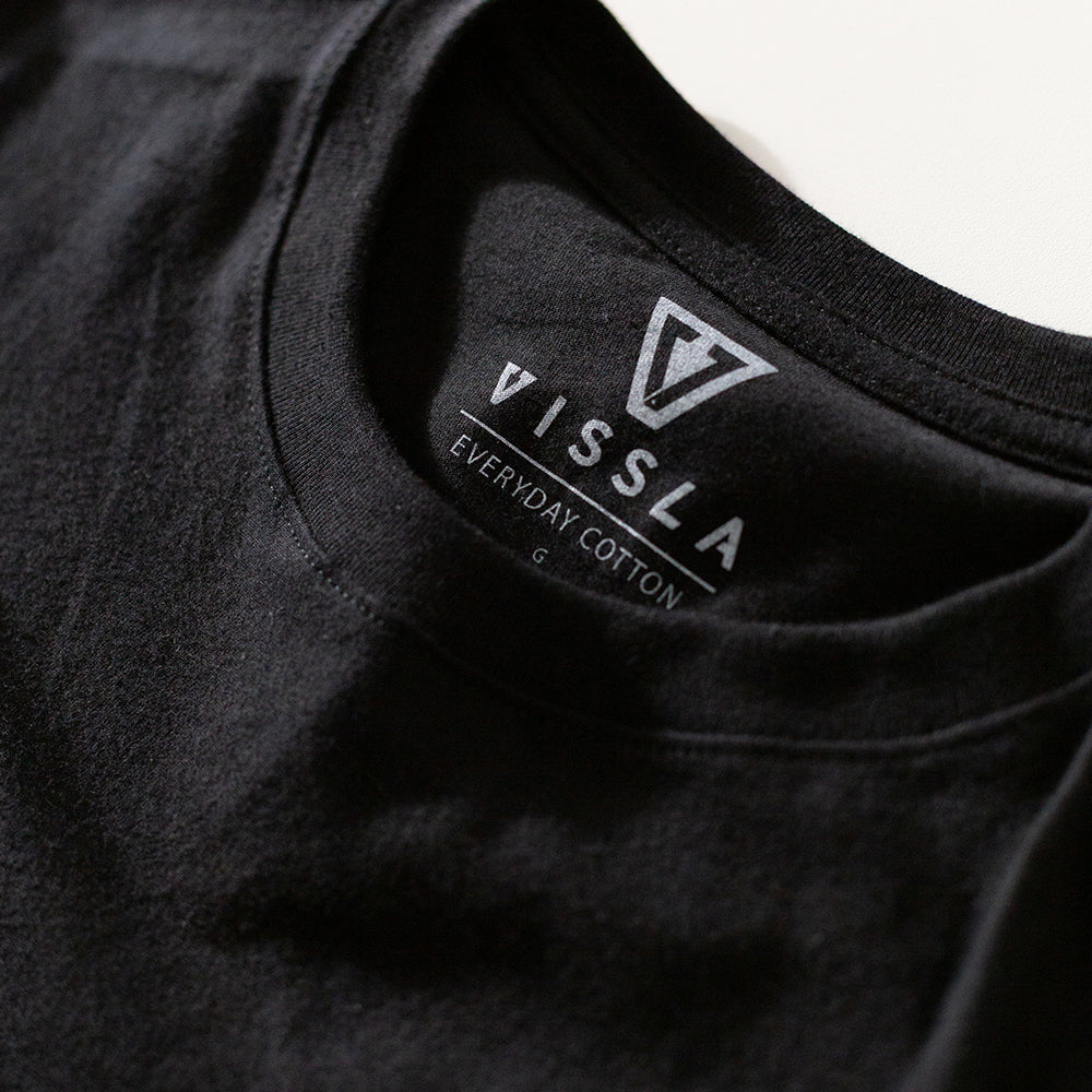 Camiseta Vissla Established Preta Manga Curta