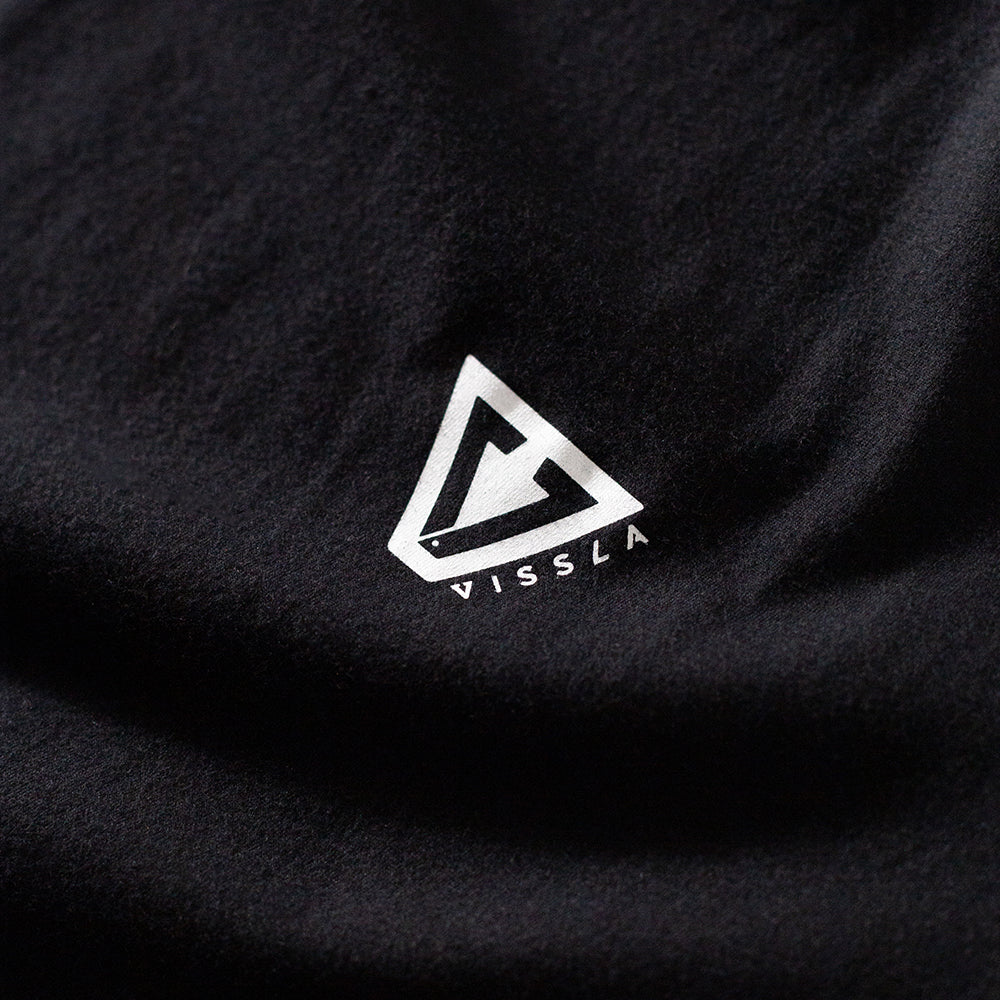Camiseta Vissla Established Preta Manga Curta
