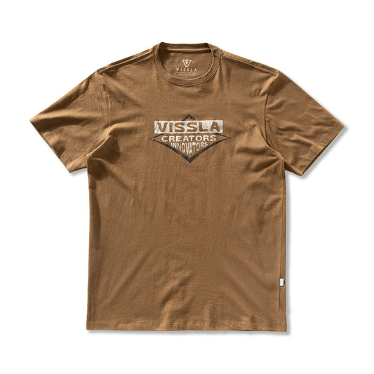 Camiseta Vissla Beast Marrom Manga Curta