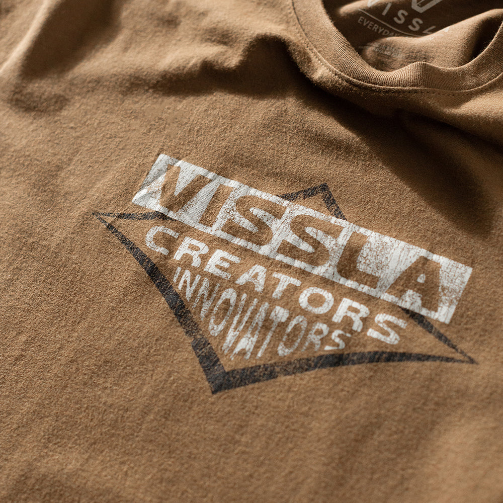 Camiseta Vissla Beast Marrom Manga Curta
