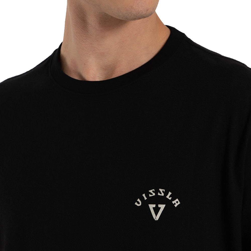 Camiseta Vissla Coast Preta Manga Curta