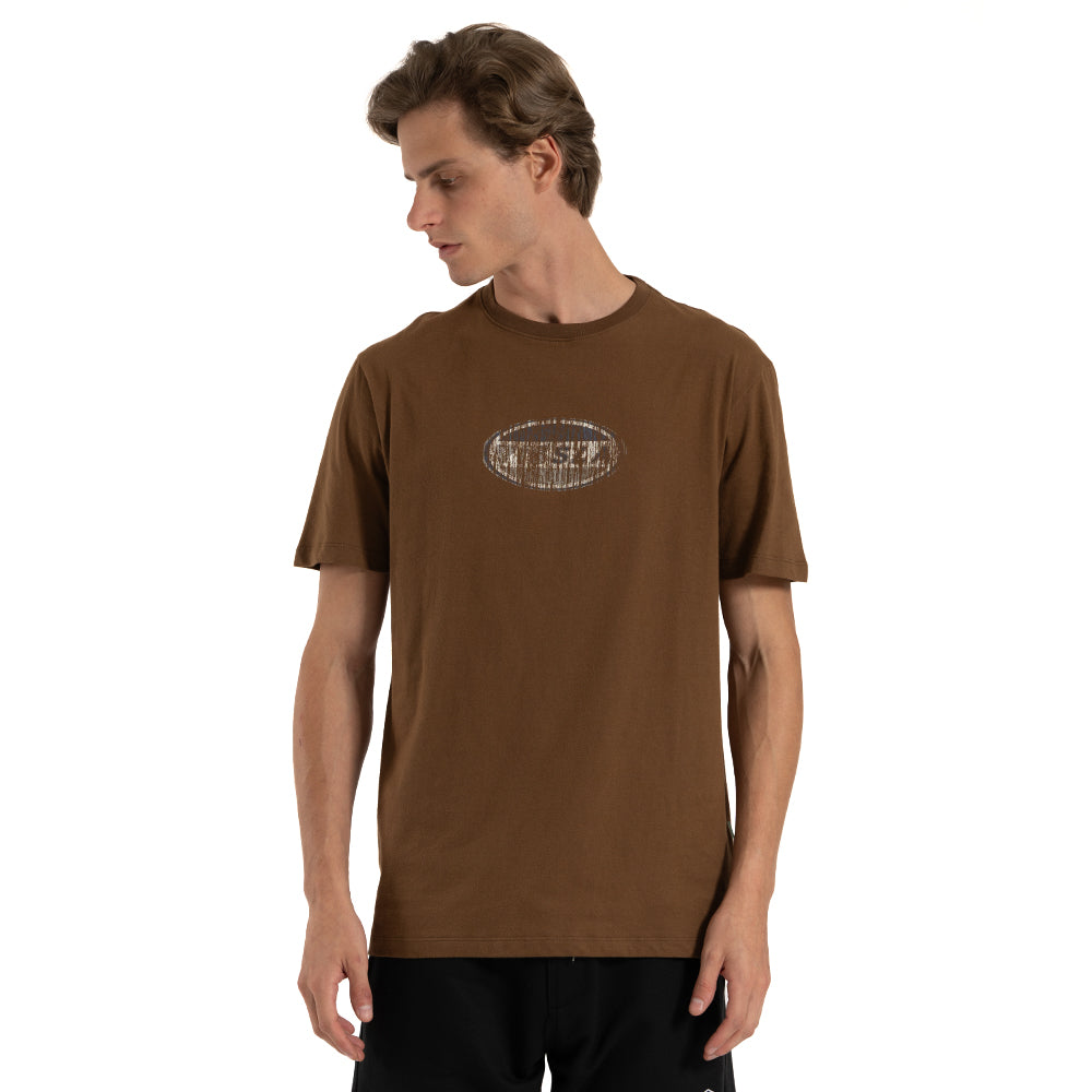 Camiseta Vissla Fast Marrom Manga Curta