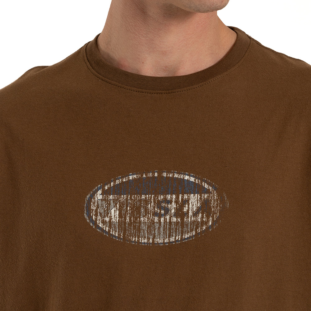 Camiseta Vissla Fast Marrom Manga Curta