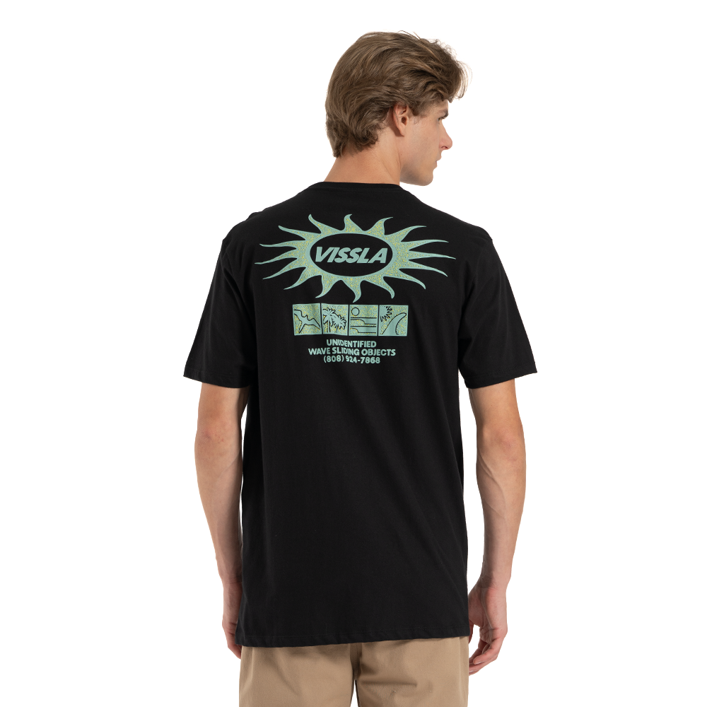 Camiseta Unidentified Vissla Preto Estonada