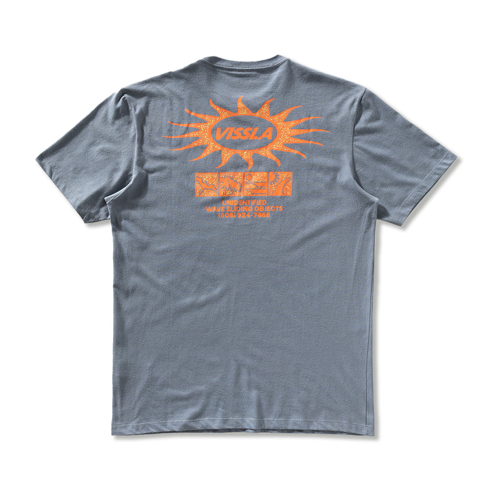 Camiseta Vissla Unidentified Azul Manga Curta