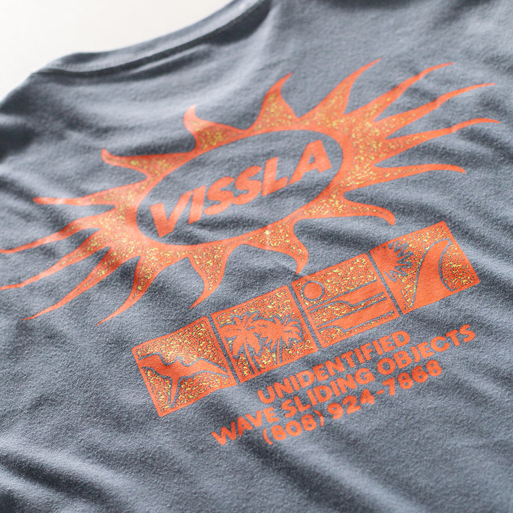 Camiseta Vissla Unidentified Azul Manga Curta