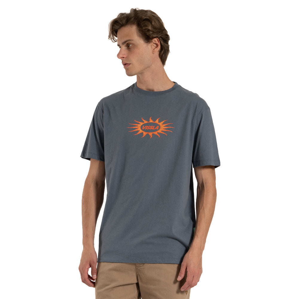 Camiseta Vissla Unidentified Azul Manga Curta