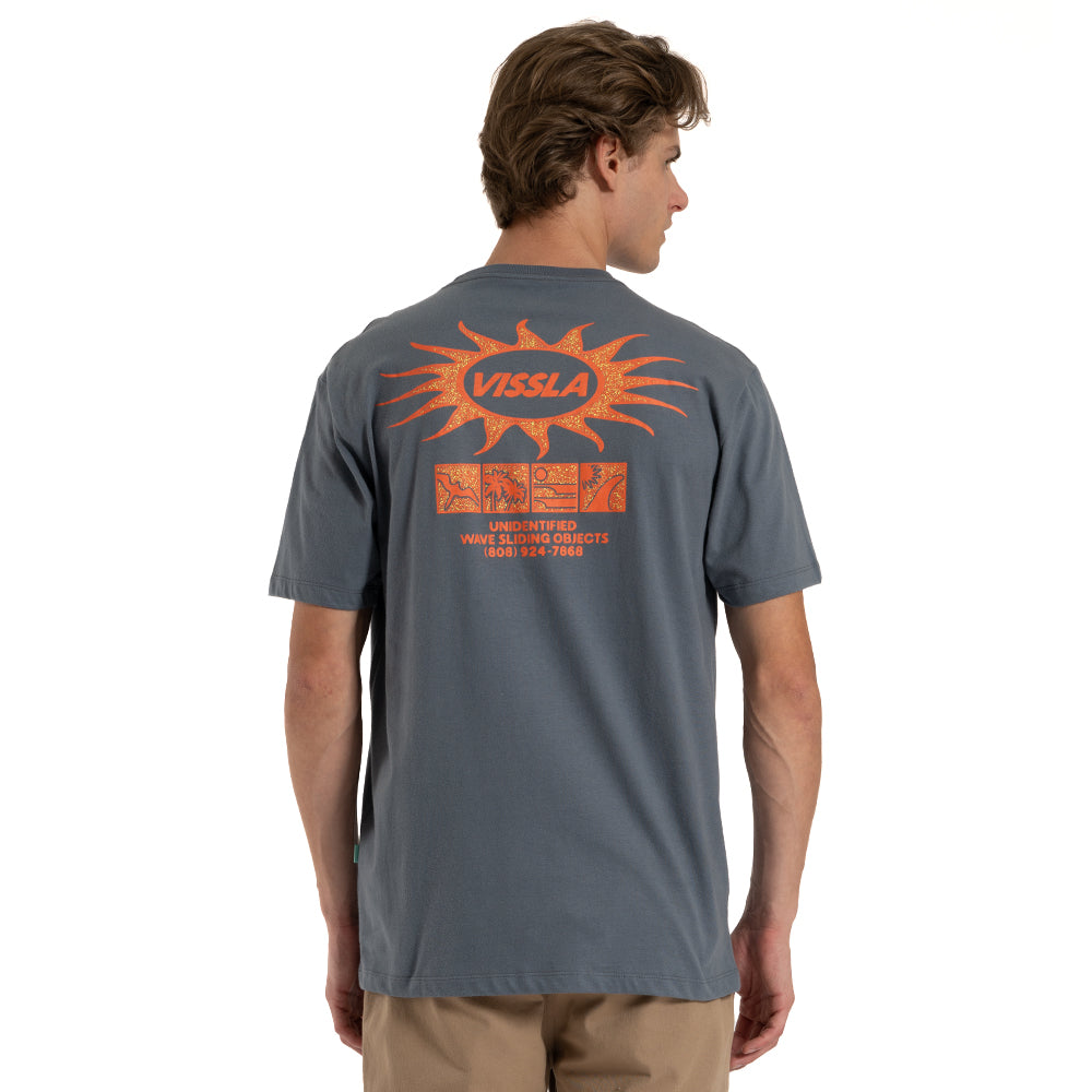 Camiseta Vissla Unidentified Azul Manga Curta