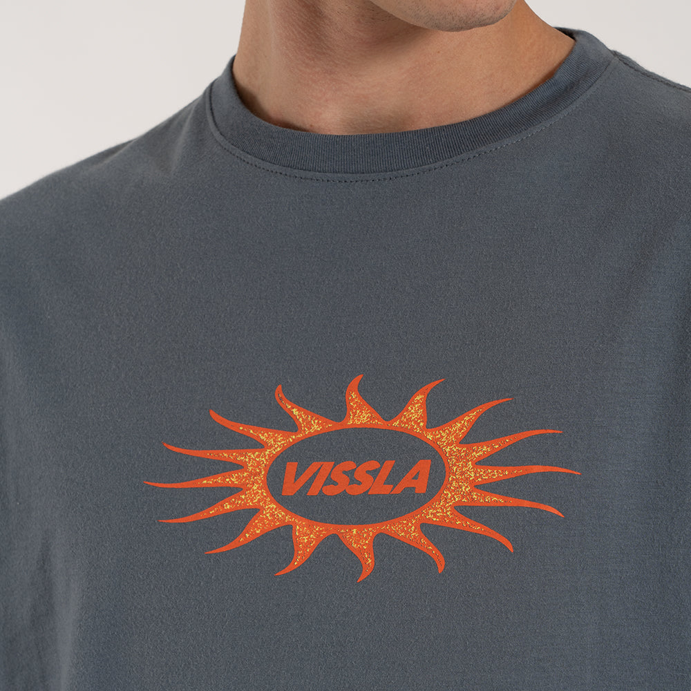 Camiseta Vissla Unidentified Azul Manga Curta