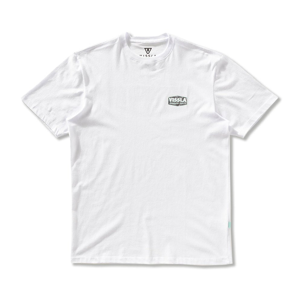 Camiseta Vissla Top Tier Branca Manga Curta