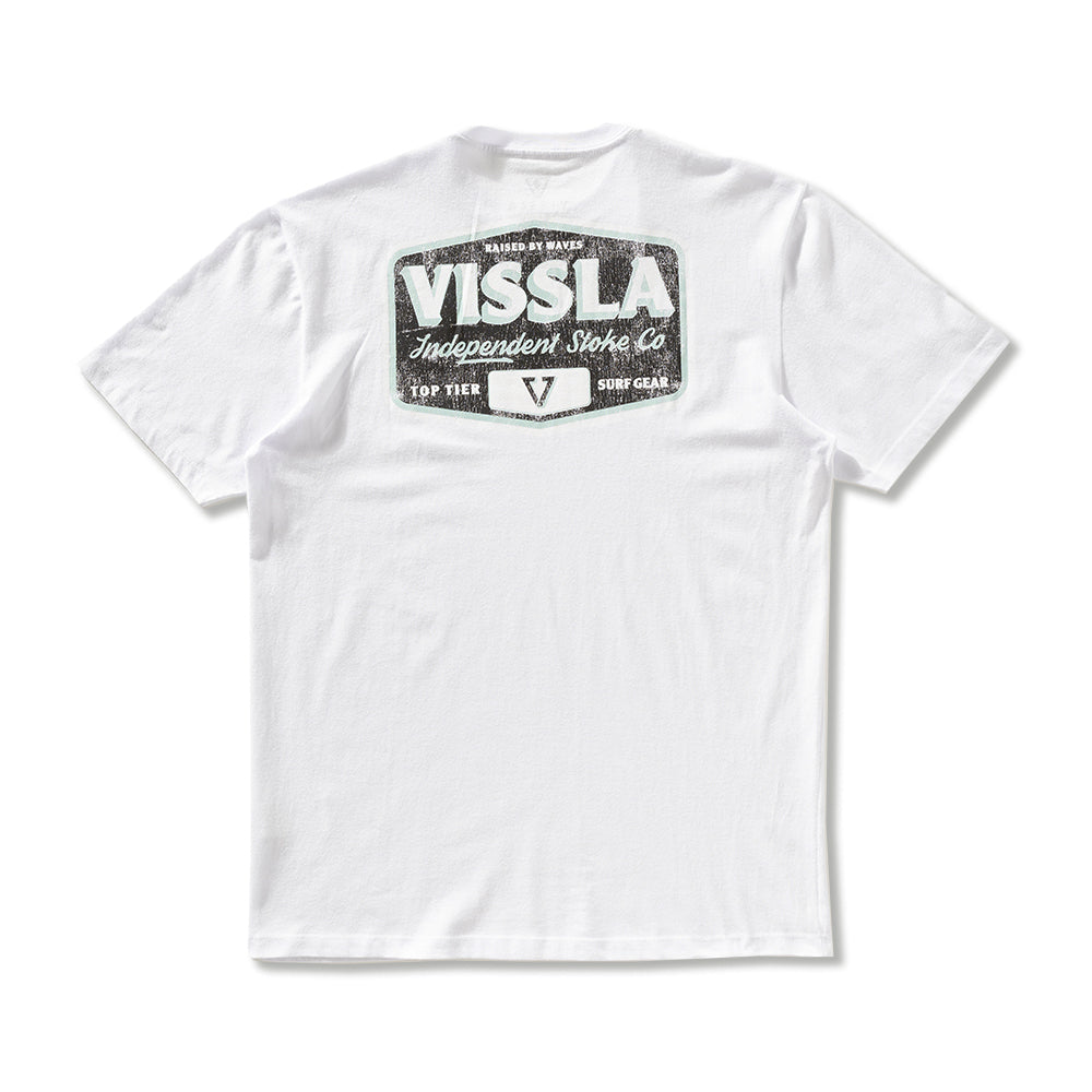 Camiseta Vissla Top Tier Branca Manga Curta