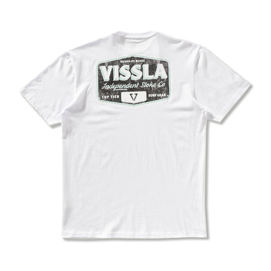 Camiseta Vissla Top Tier Branca Manga Curta