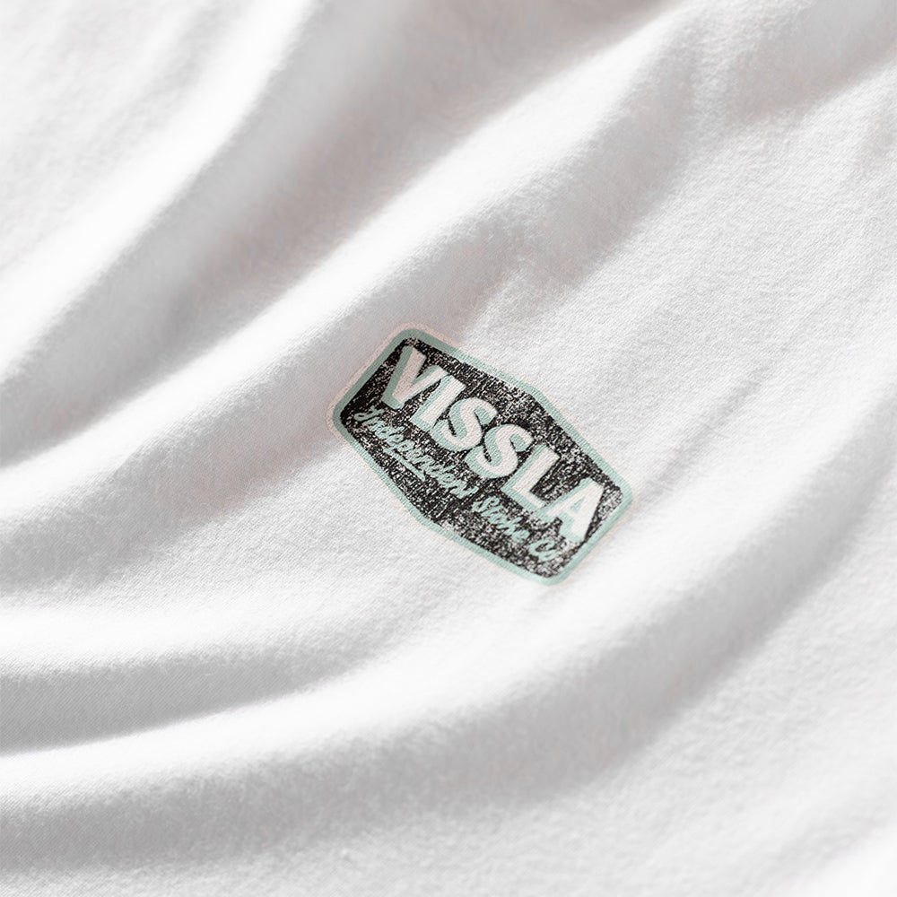 Camiseta Vissla Top Tier Branca Manga Curta