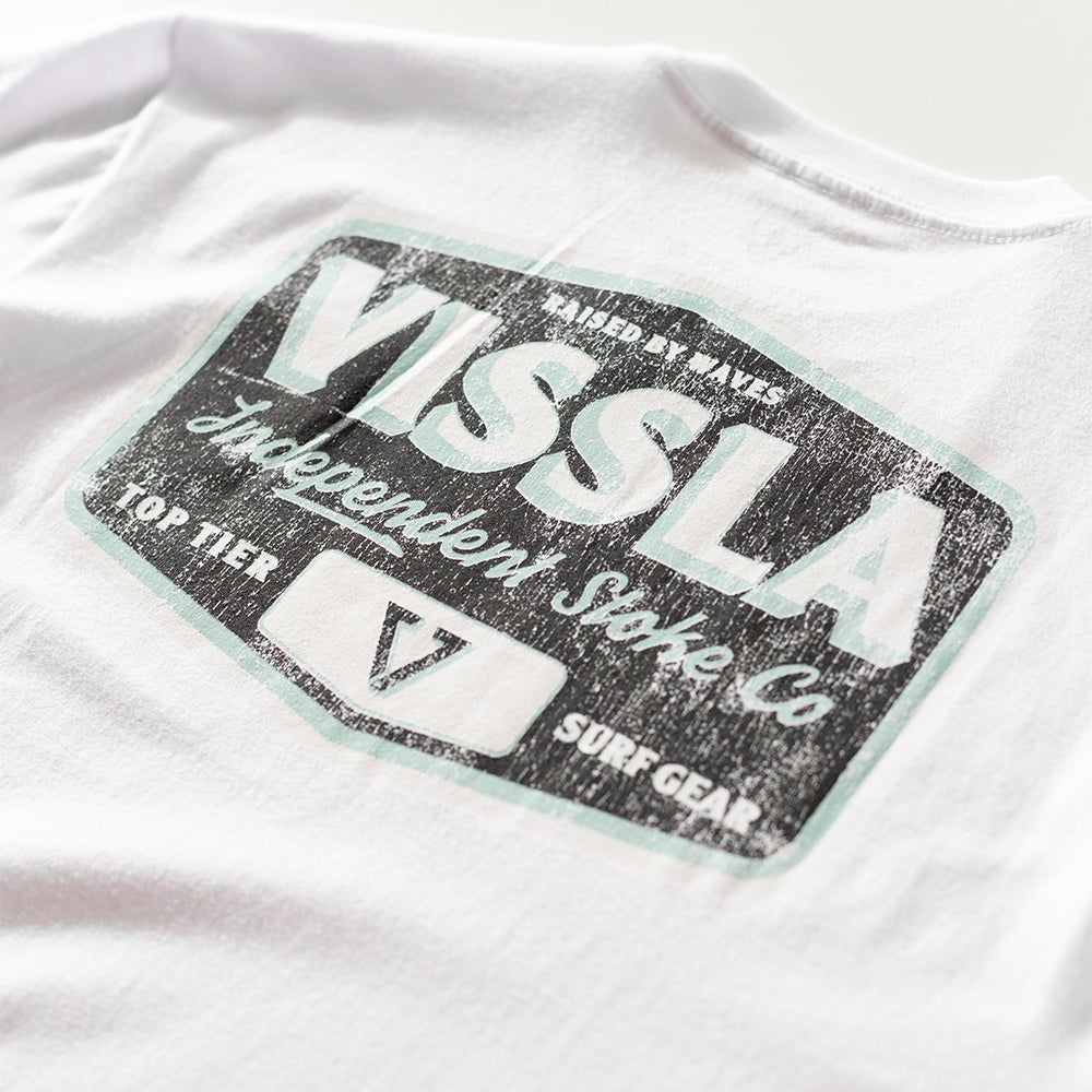 Camiseta Vissla Top Tier Branca Manga Curta
