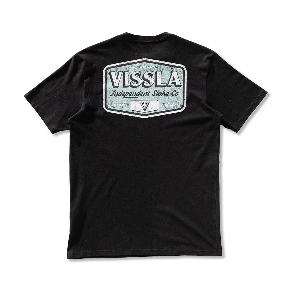 Camiseta Vissla Top Tier Preta Manga Curta