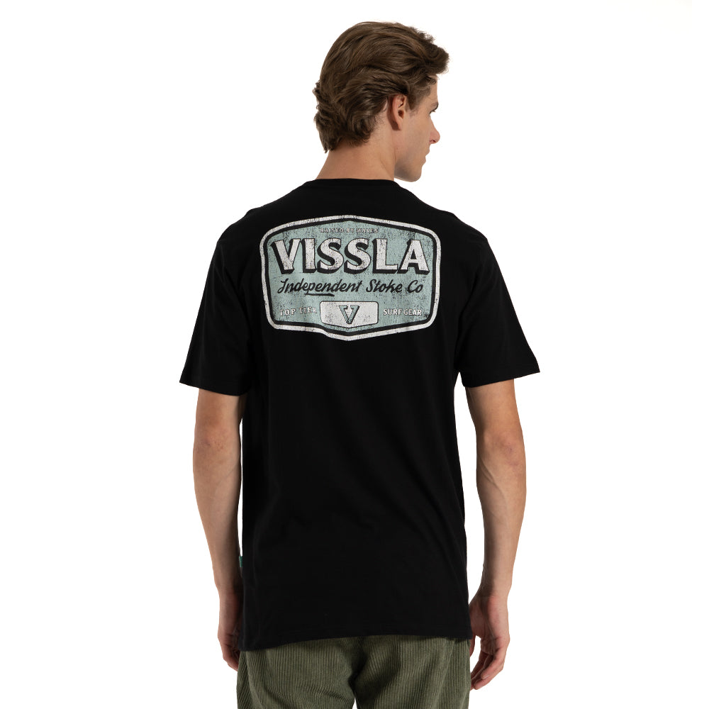 Camiseta Vissla Top Tier Preta Manga Curta