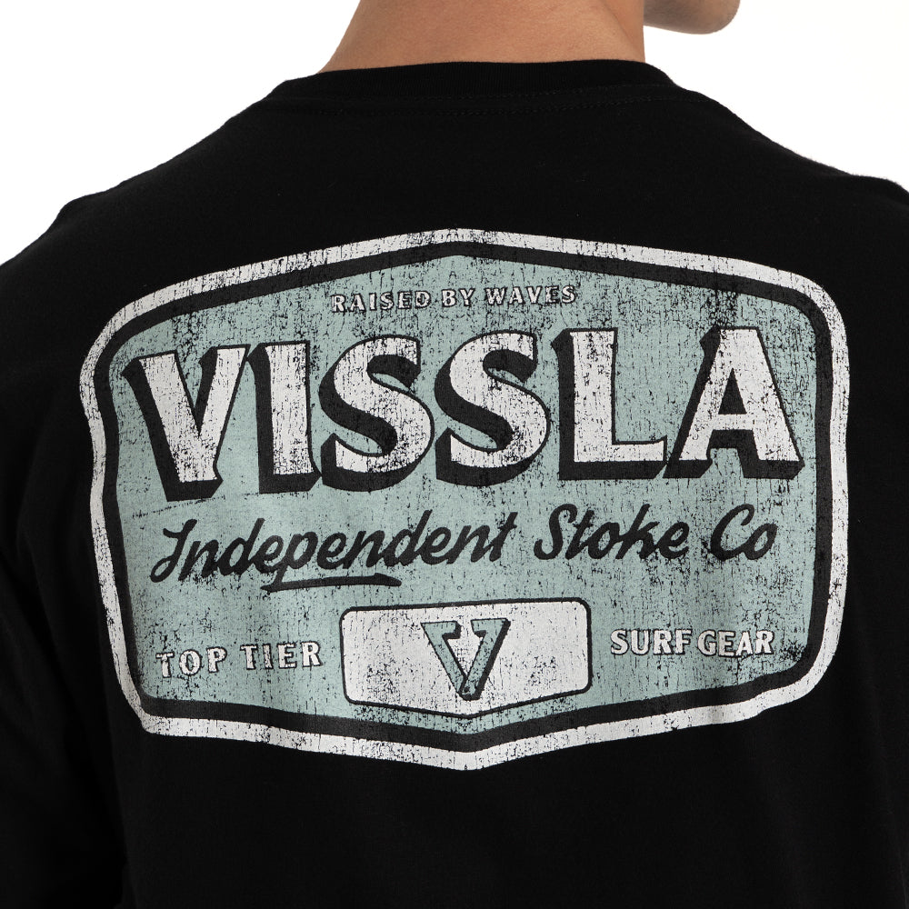 Camiseta Vissla Top Tier Preta Manga Curta