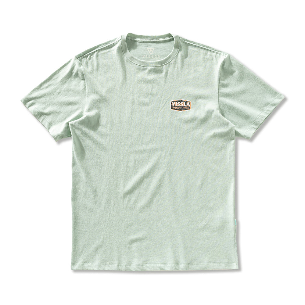 Camiseta Vissla Top Tier Verde Clara Manga Curta