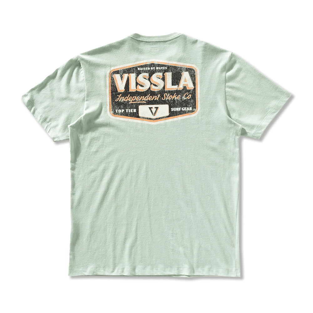 Camiseta Vissla Top Tier Verde Clara Manga Curta