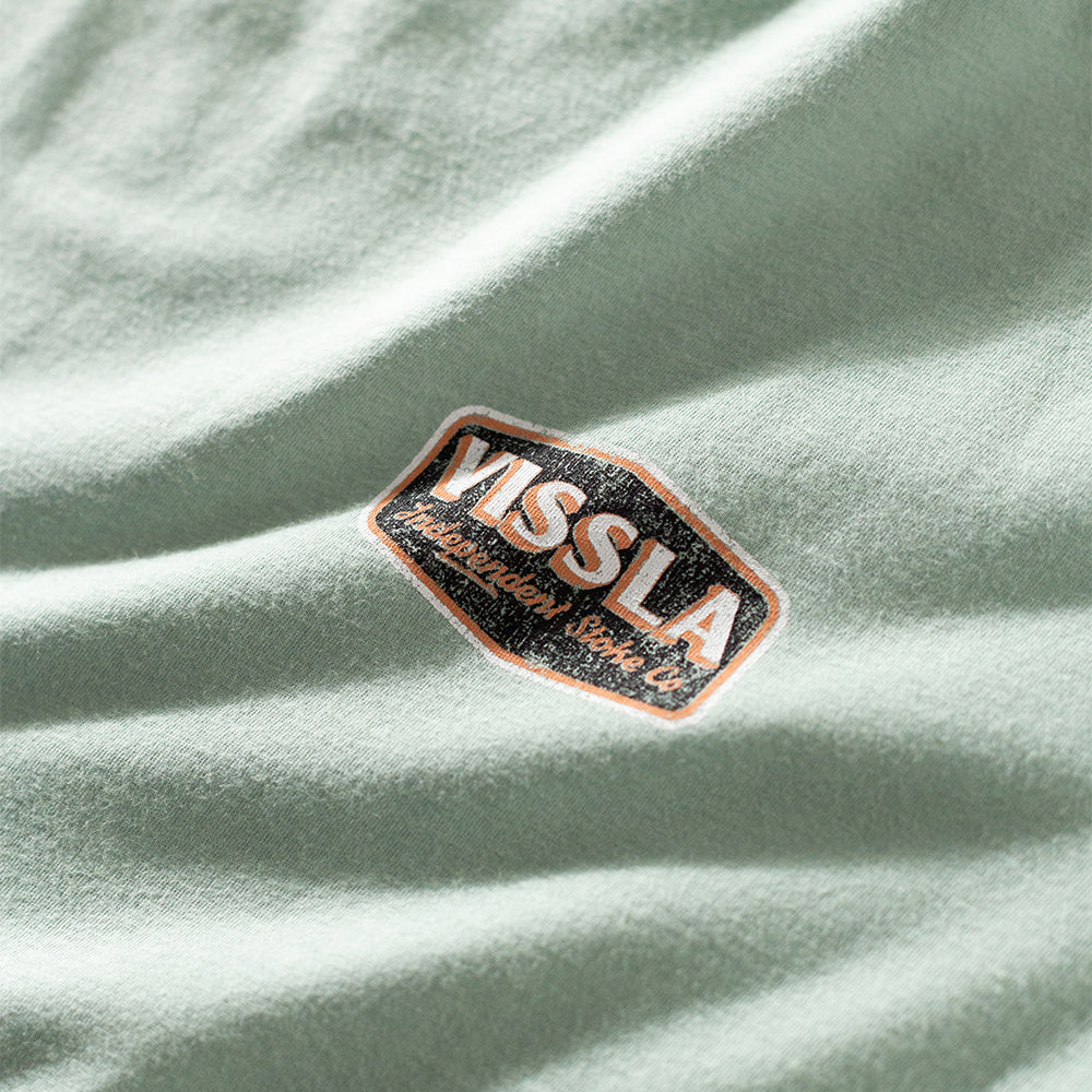 Camiseta Vissla Top Tier Verde Clara Manga Curta