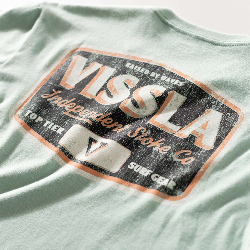 Camiseta Vissla Top Tier Verde Clara Manga Curta