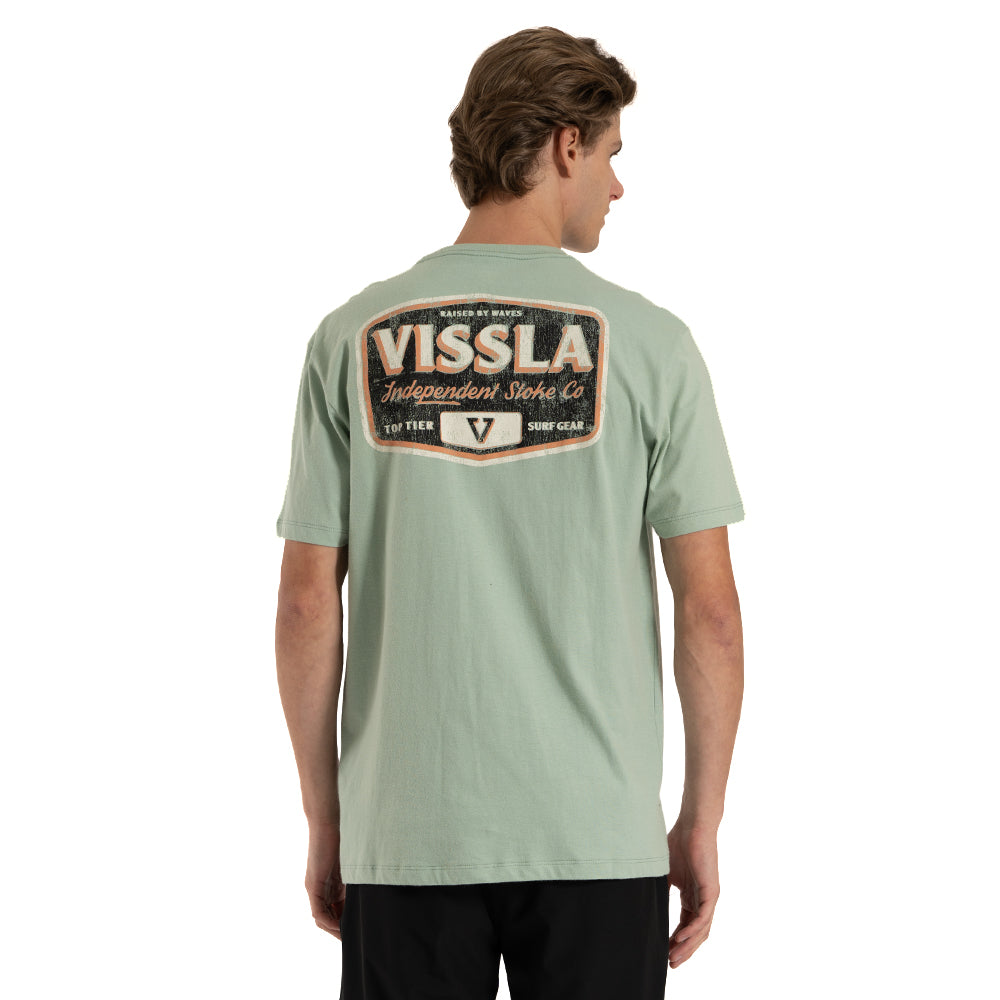 Camiseta Vissla Top Tier Verde Clara Manga Curta