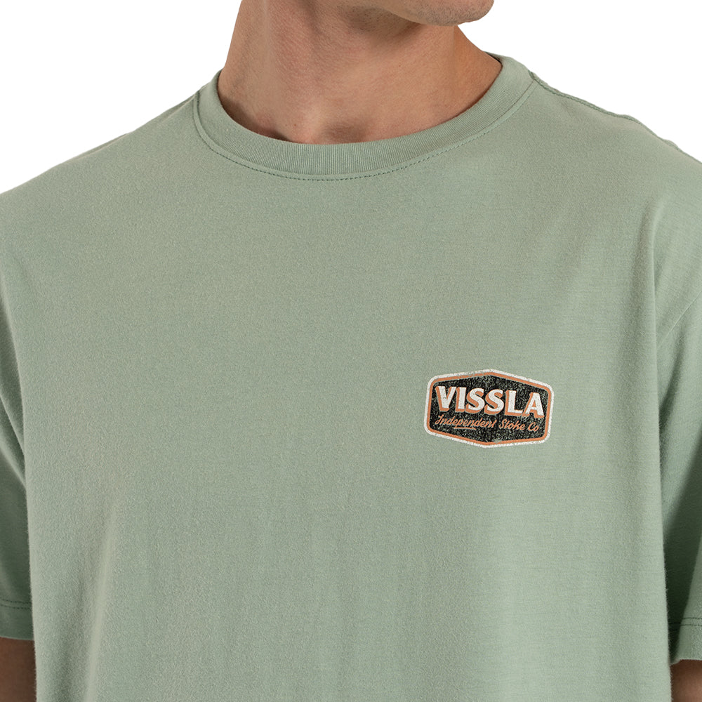 Camiseta Vissla Top Tier Verde Clara Manga Curta