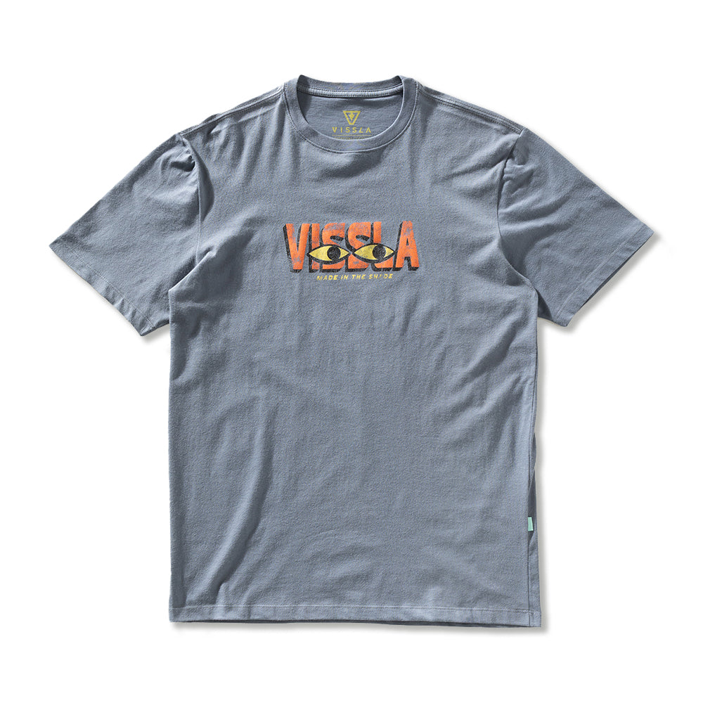 Camiseta Vissla Made in The Shade Azul Escuro Manga Curta