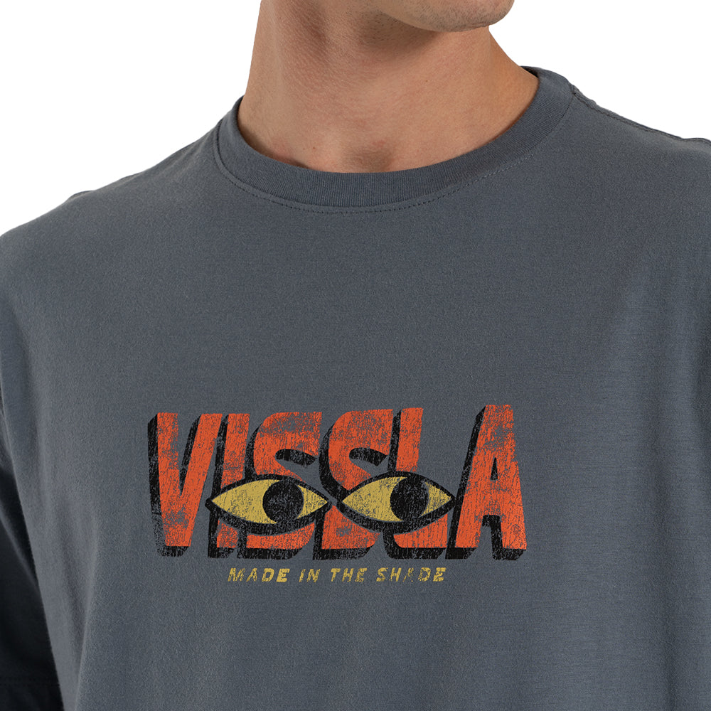 Camiseta Vissla Made in The Shade Azul Escuro Manga Curta