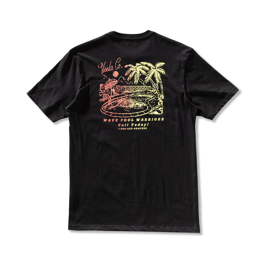 Camiseta Vissla Wave Pool Warriors Preta Manga Curta
