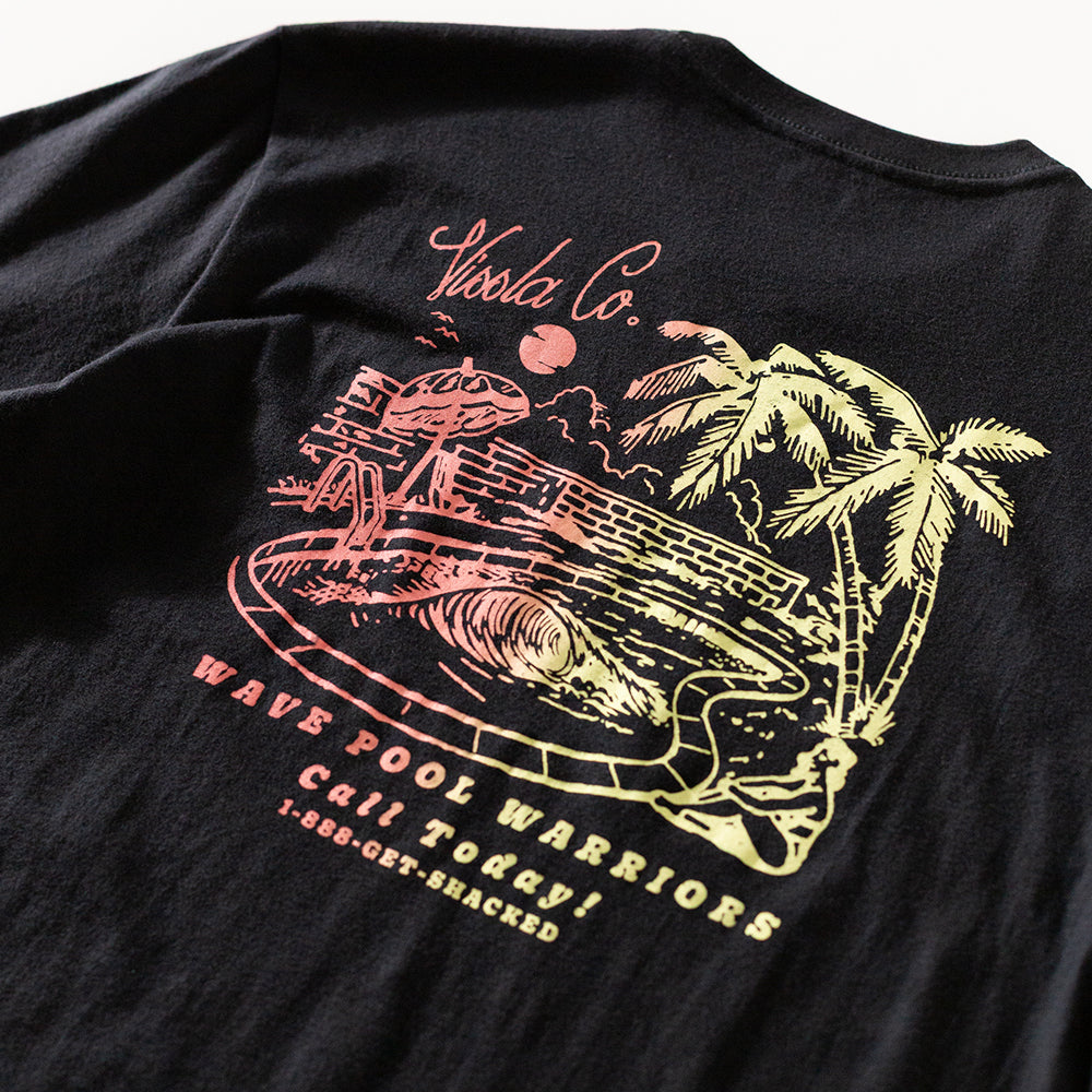 Camiseta Vissla Wave Pool Warriors Preta Manga Curta