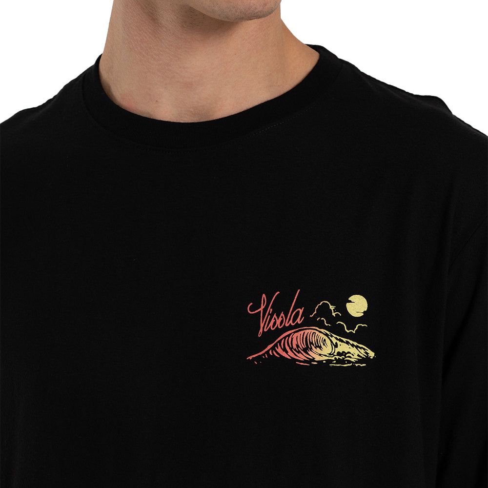 Camiseta Vissla Wave Pool Warriors Preta Manga Curta