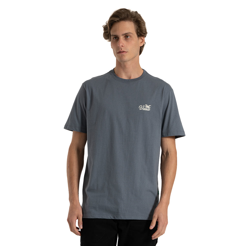 Camiseta Vissla Essentials Azul Escuro Manga Curta