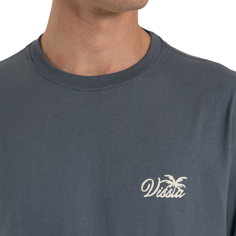 Camiseta Vissla Essentials Azul Escuro Manga Curta