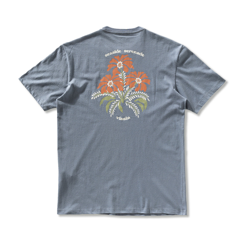 Camiseta Vissla Seaside Serenade Azul Manga Curta