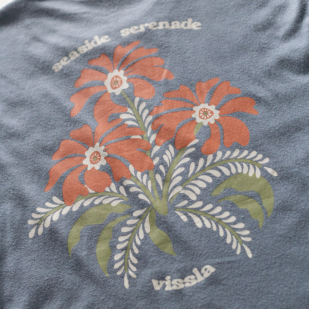 Camiseta Vissla Seaside Serenade Azul Manga Curta