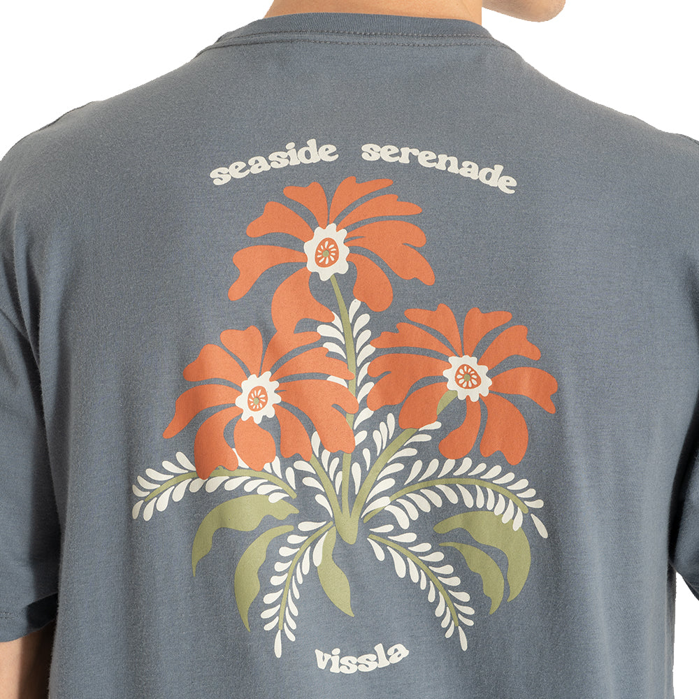 Camiseta Vissla Seaside Serenade Azul Manga Curta