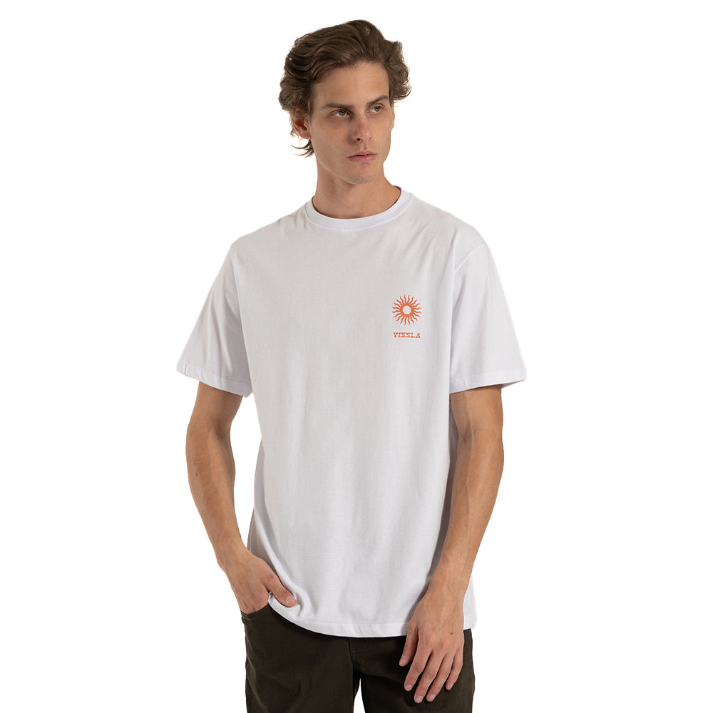 Camiseta Vissla Hula Hands Branca Manga Curta