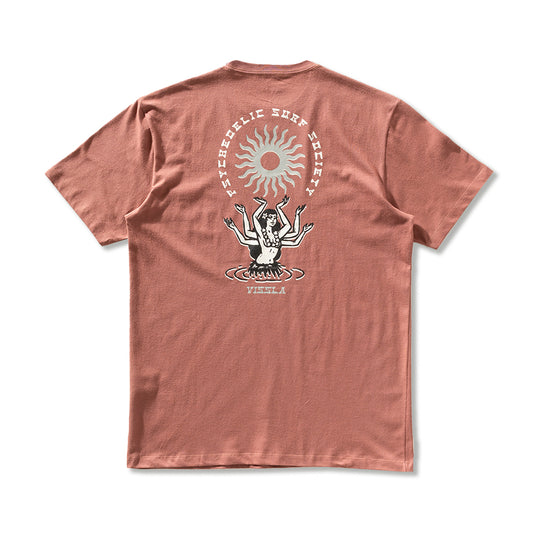Camiseta Vissla Hula Hands Rosé Manga Curta