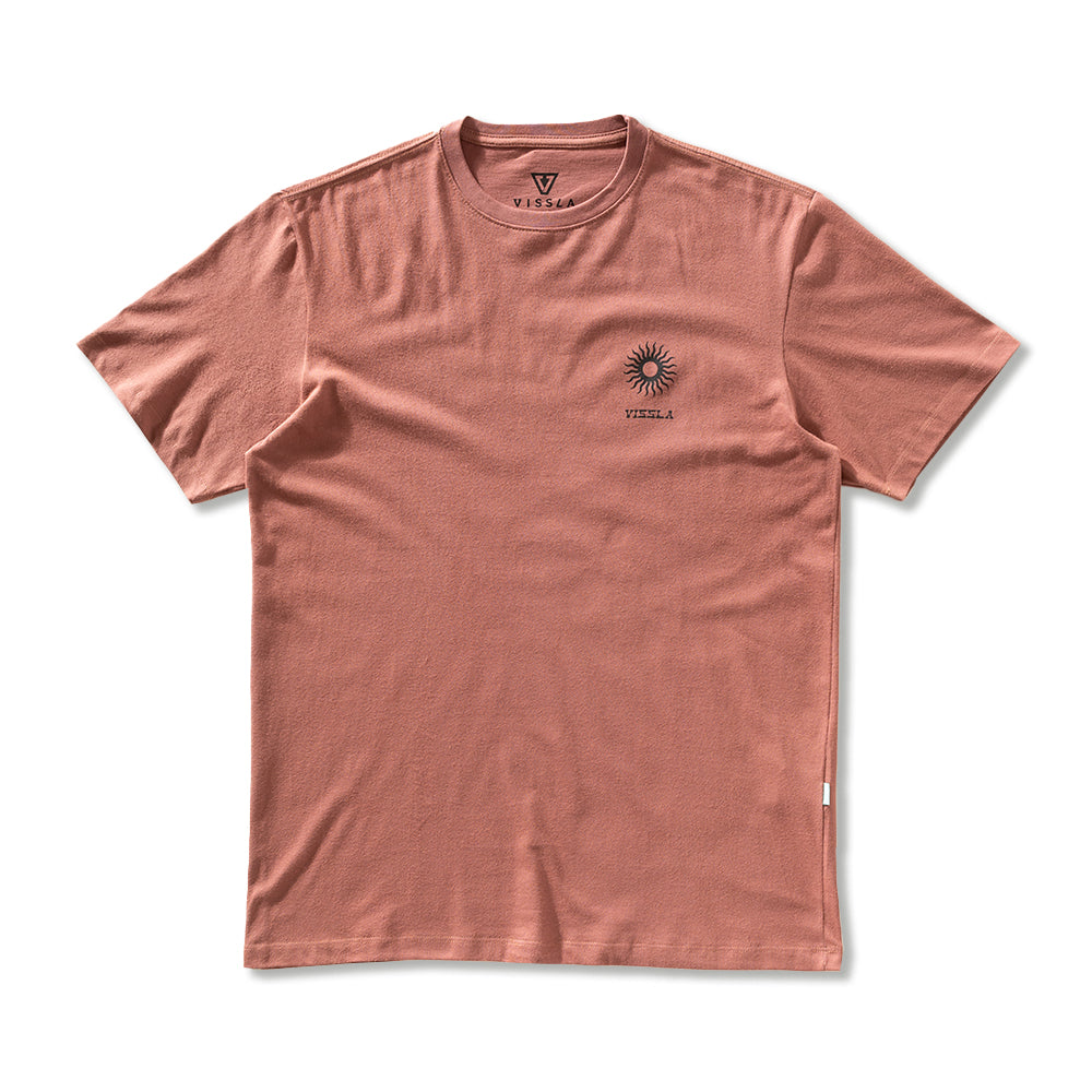 Camiseta Vissla Hula Hands Rosé Manga Curta