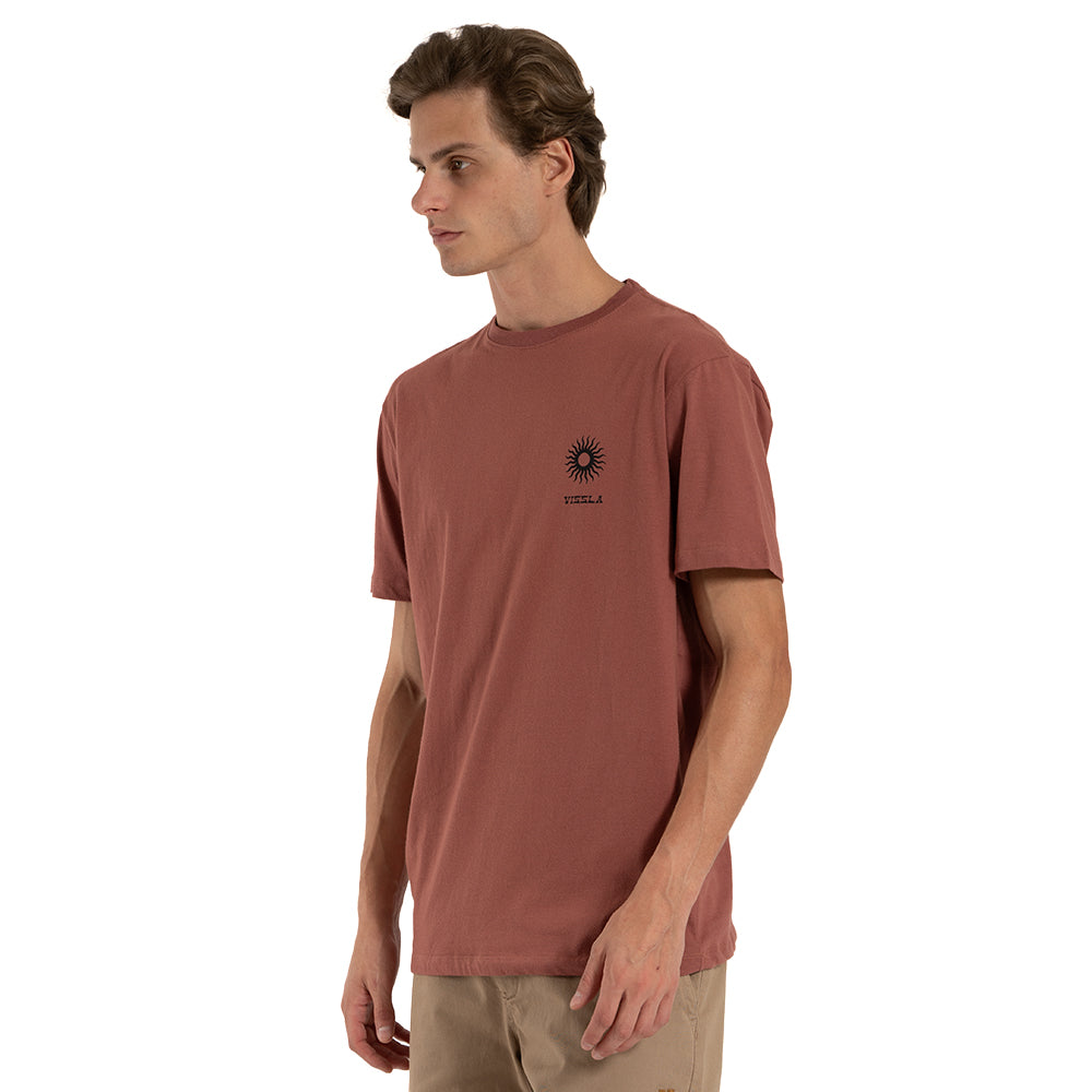 Camiseta Vissla Hula Hands Rosé Manga Curta