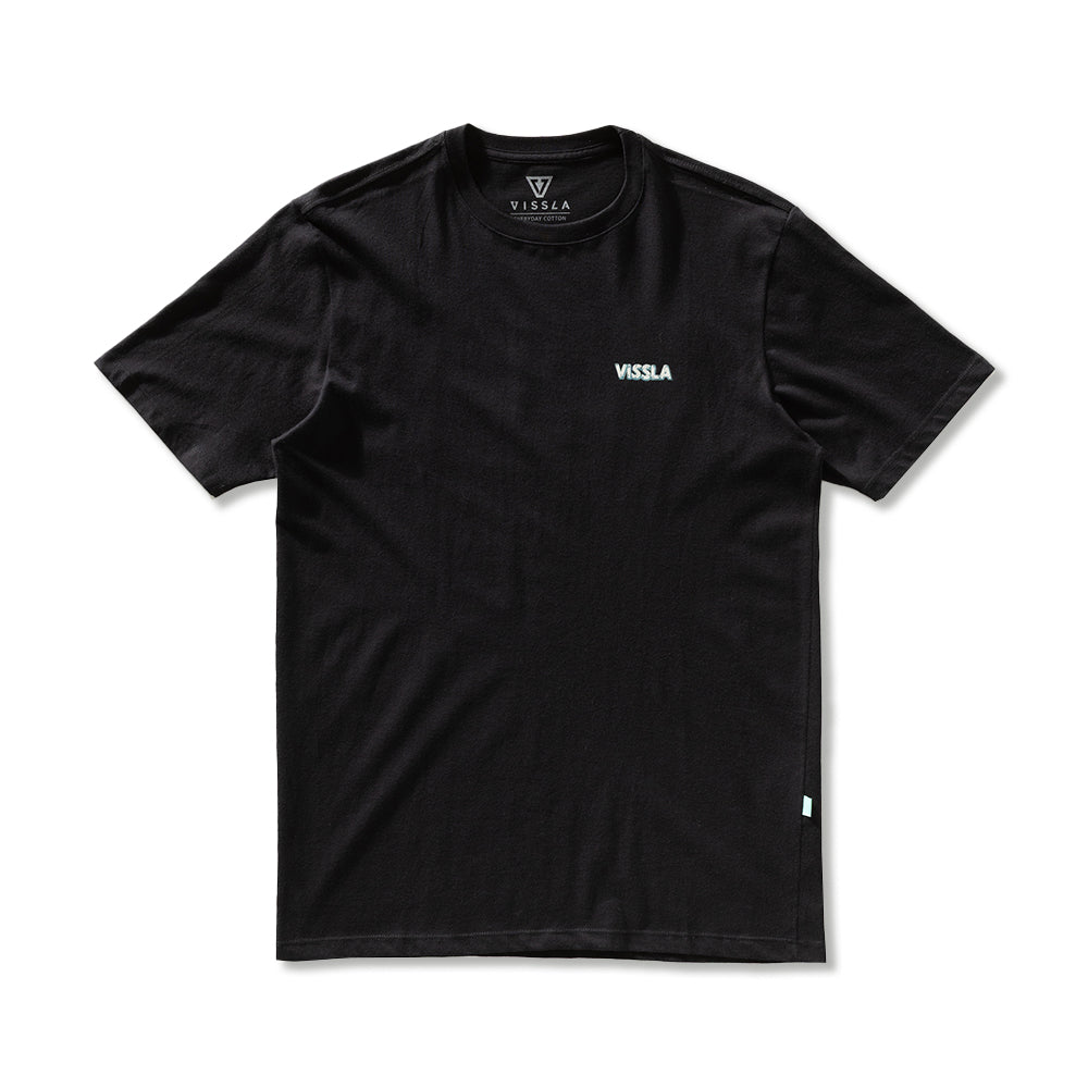 Camiseta Vissla Cutting Edge Preta Manga Curta