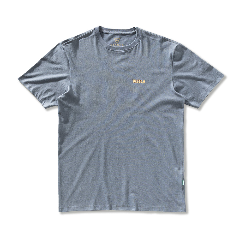 Camiseta Vissla Cutting Edge Azul Escuro Manga Curta