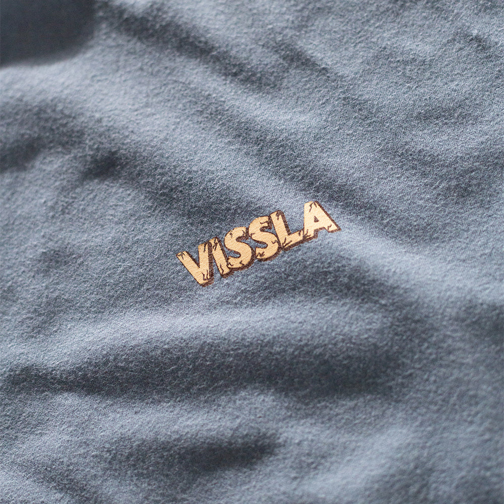 Camiseta Vissla Cutting Edge Azul Escuro Manga Curta