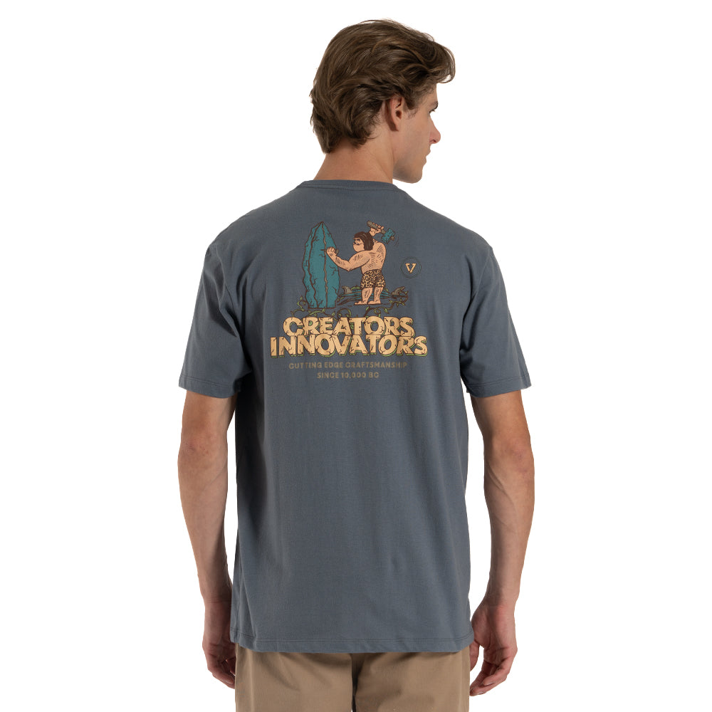 Camiseta Vissla Cutting Edge Azul Escuro Manga Curta
