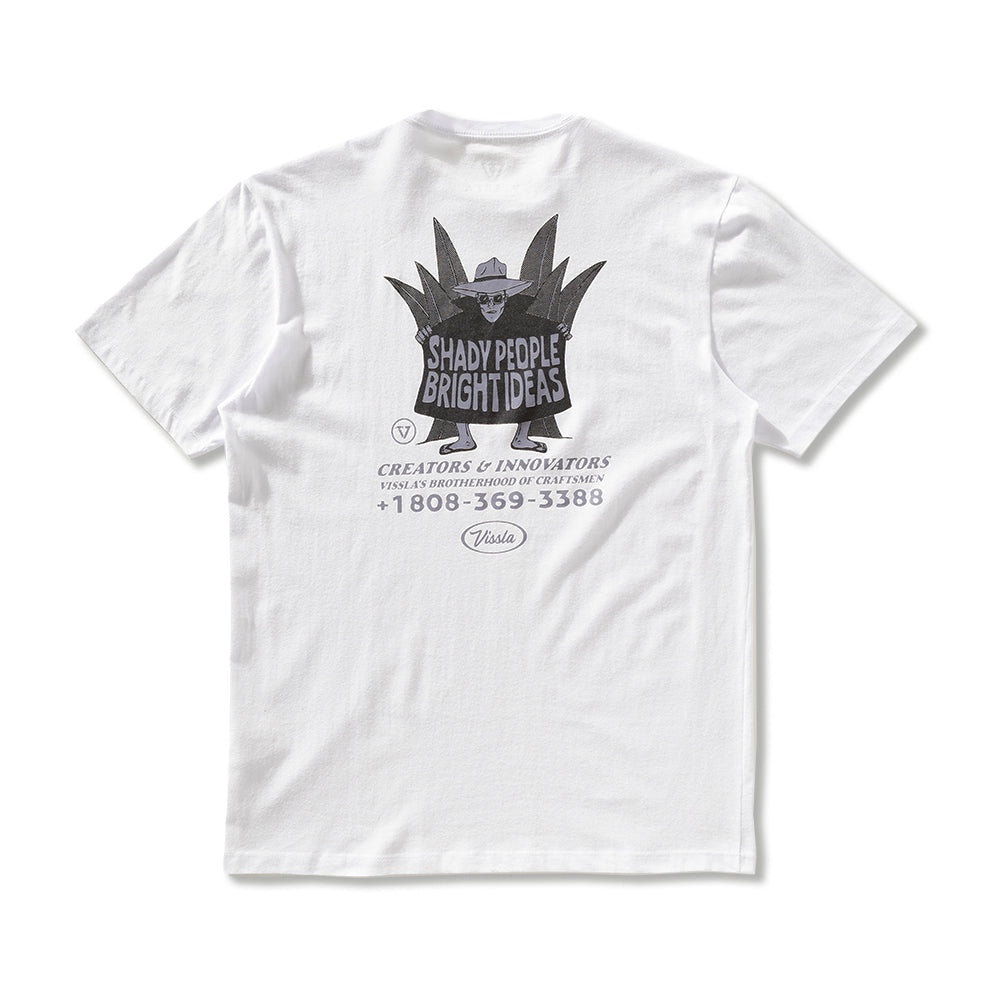 Camiseta Vissla Shady Shapers Branca Manga Curta