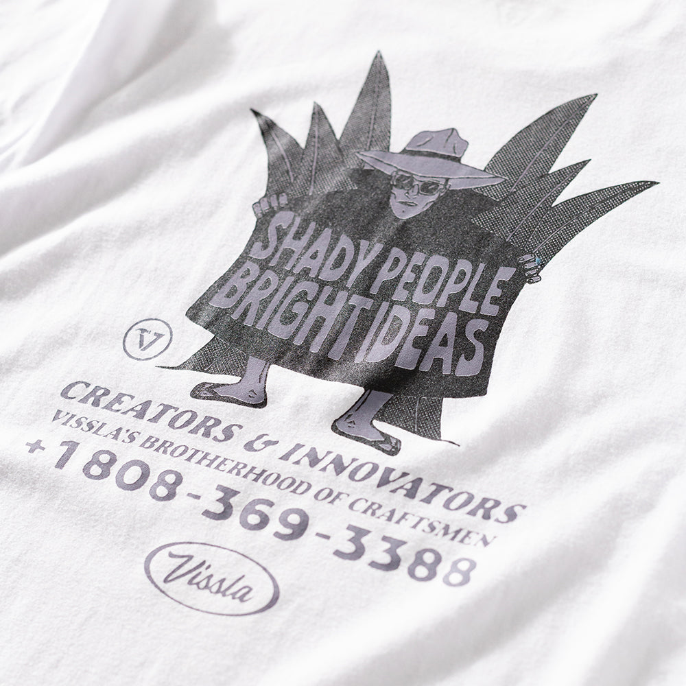 Camiseta Vissla Shady Shapers Branca Manga Curta