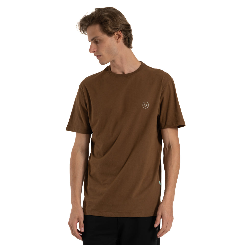 Camiseta Vissla Shady Shapers Marrom Manga Curta